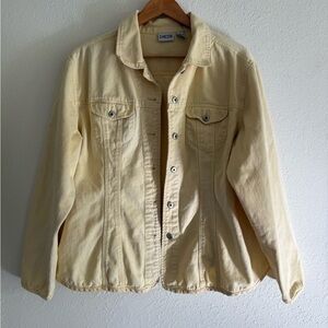 Chico's Women's Butter Yellow Denim Jacket